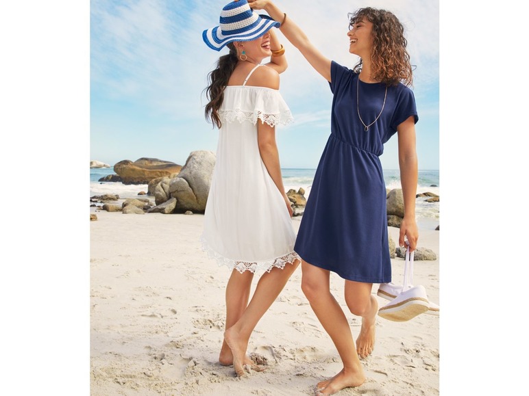 Jurk voor dames, polyester en viscose
