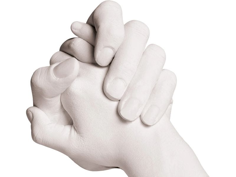 Glorex Modellier-Set Memories Weiss Handabform Set – für 2 Hände