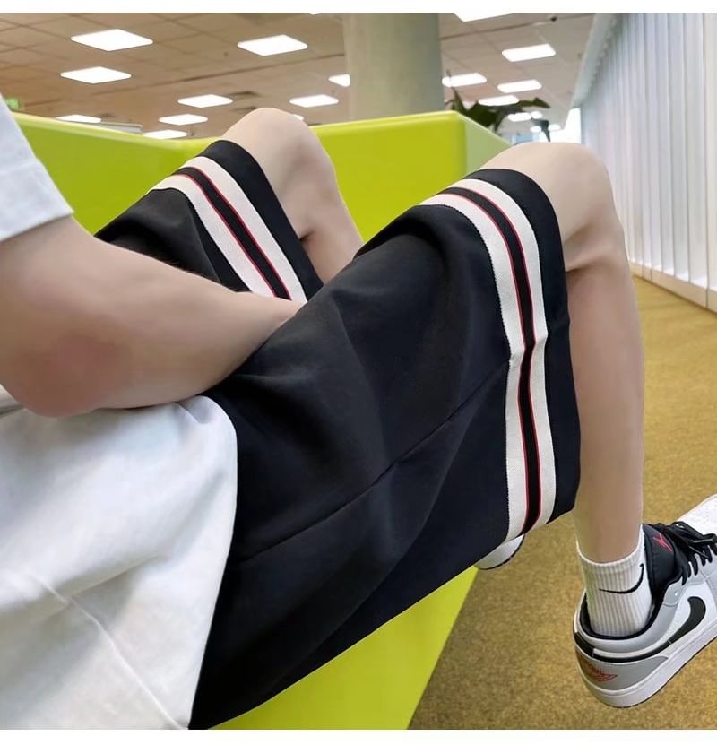 Wewewow - Kleurblok-sweatshorts met trekkoordtaille