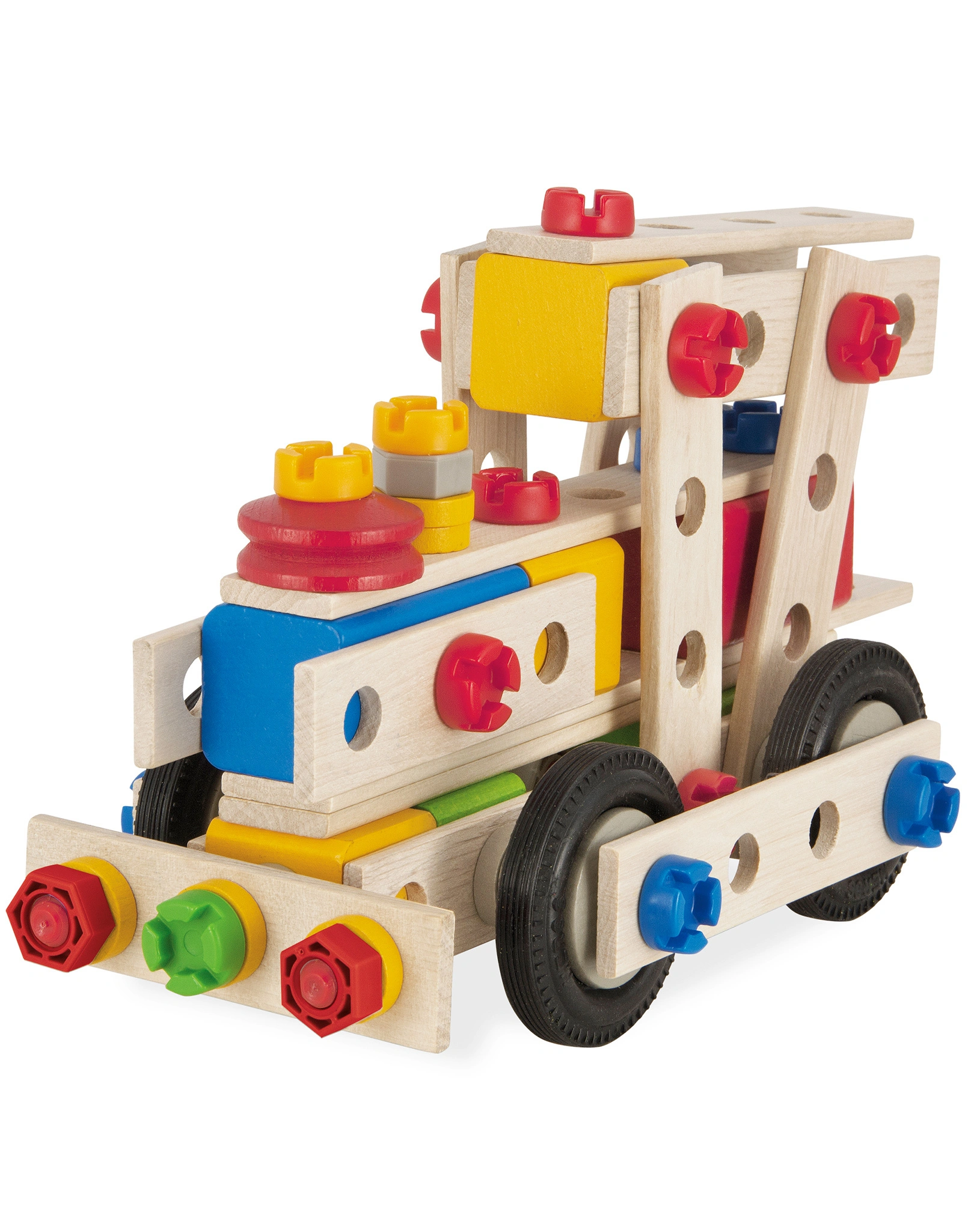 Holz-Lok CONSTRUCTOR 100-teilig groß in bunt