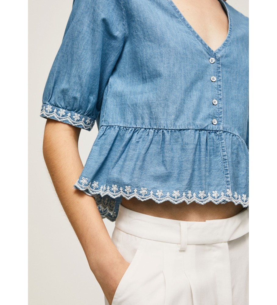 Blusa azul Berta da Pepe Jeans