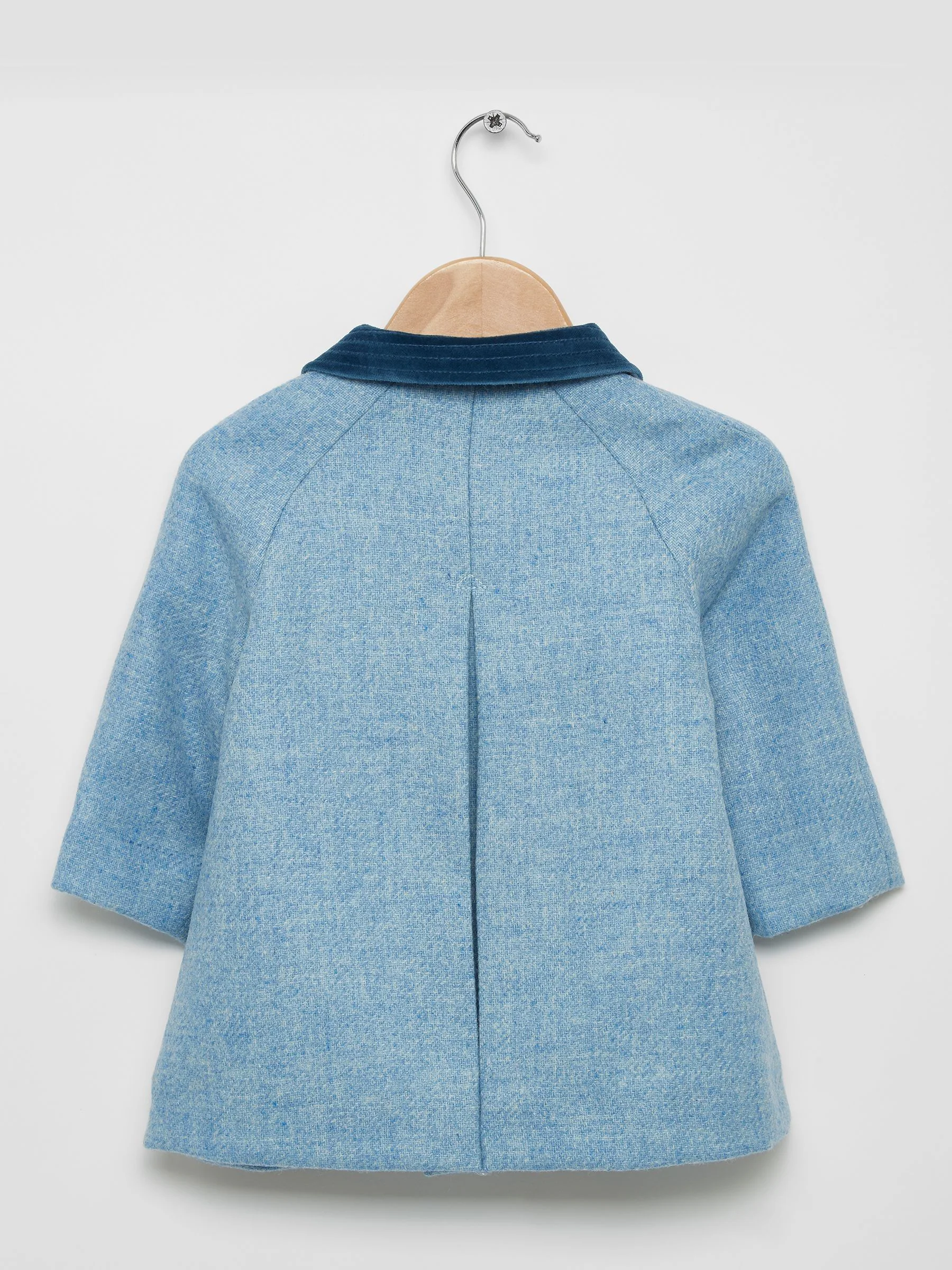Trotters London - Blauwe klassieke jas met raglanmouwen voor kleine jongens