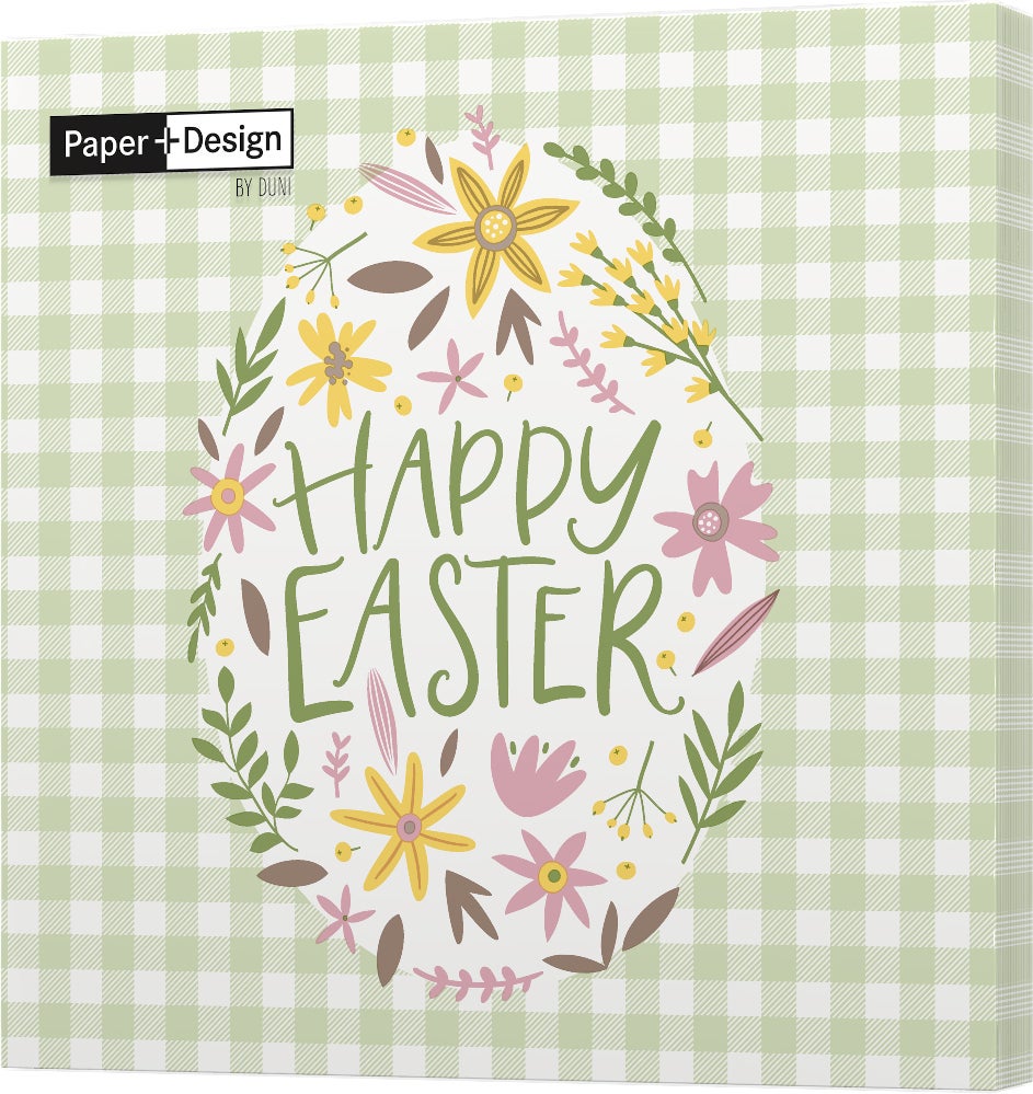 Paper + Design paasservet happy easter groen 33 x 33 cm