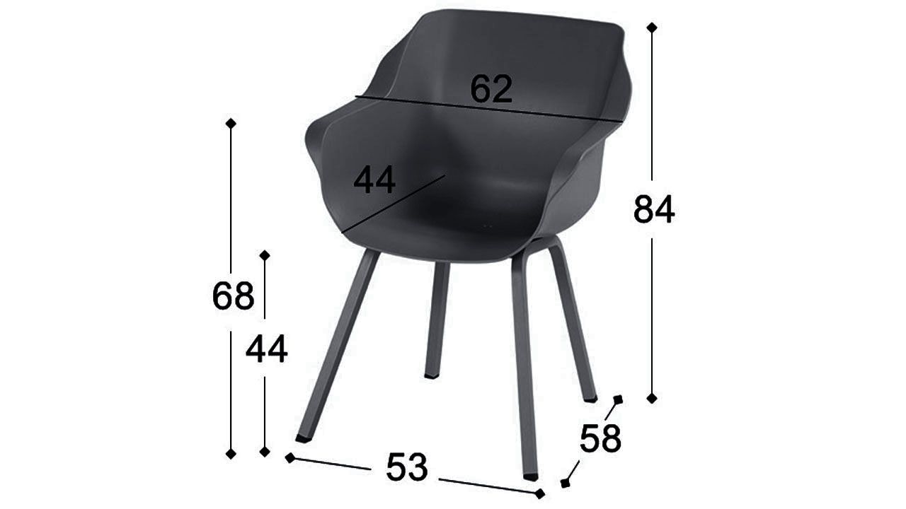 Tuinstoel Xerix 11.680.010 Sophie Element B62 x D58 x H84 cm