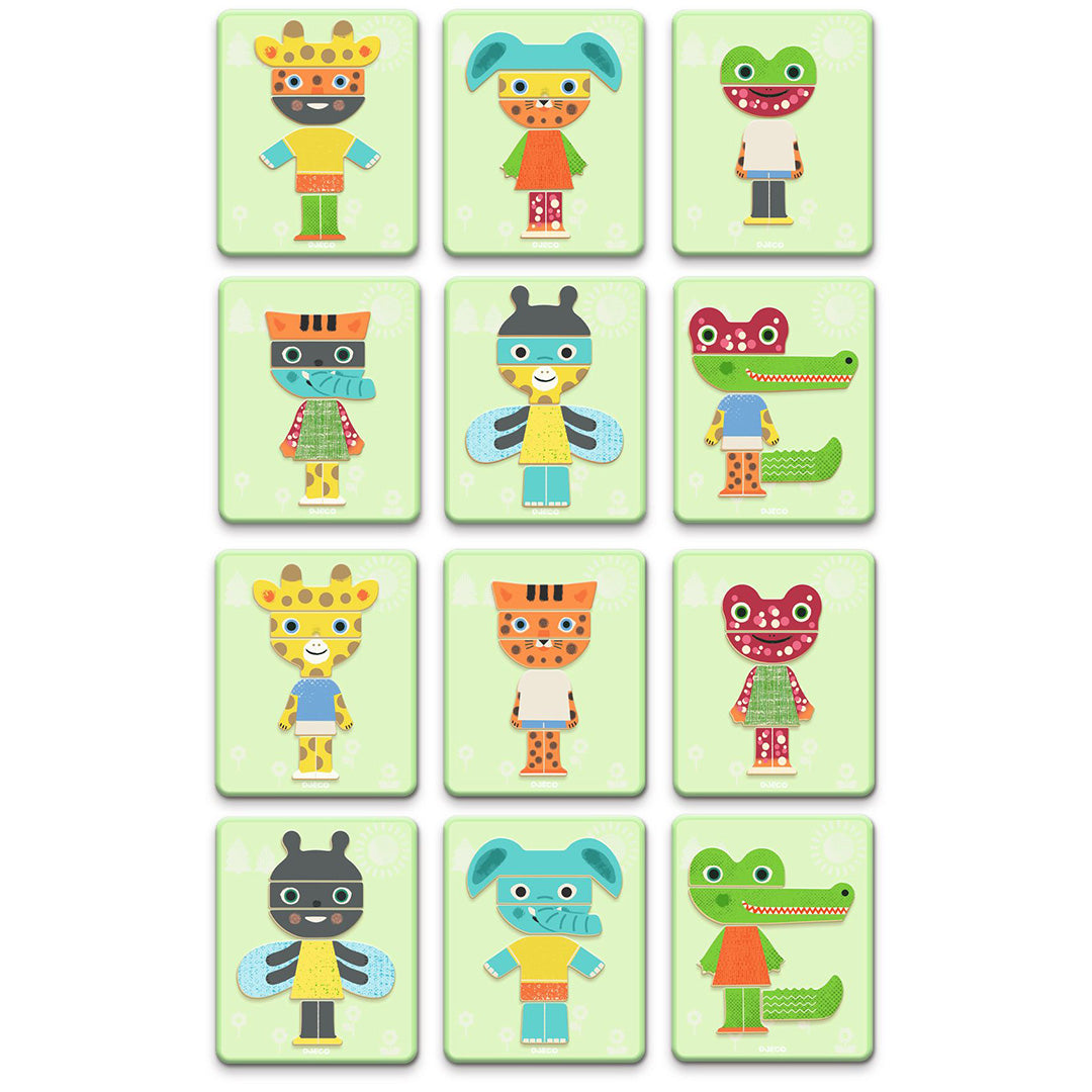 djeco magneetset inzebox animals - 29st