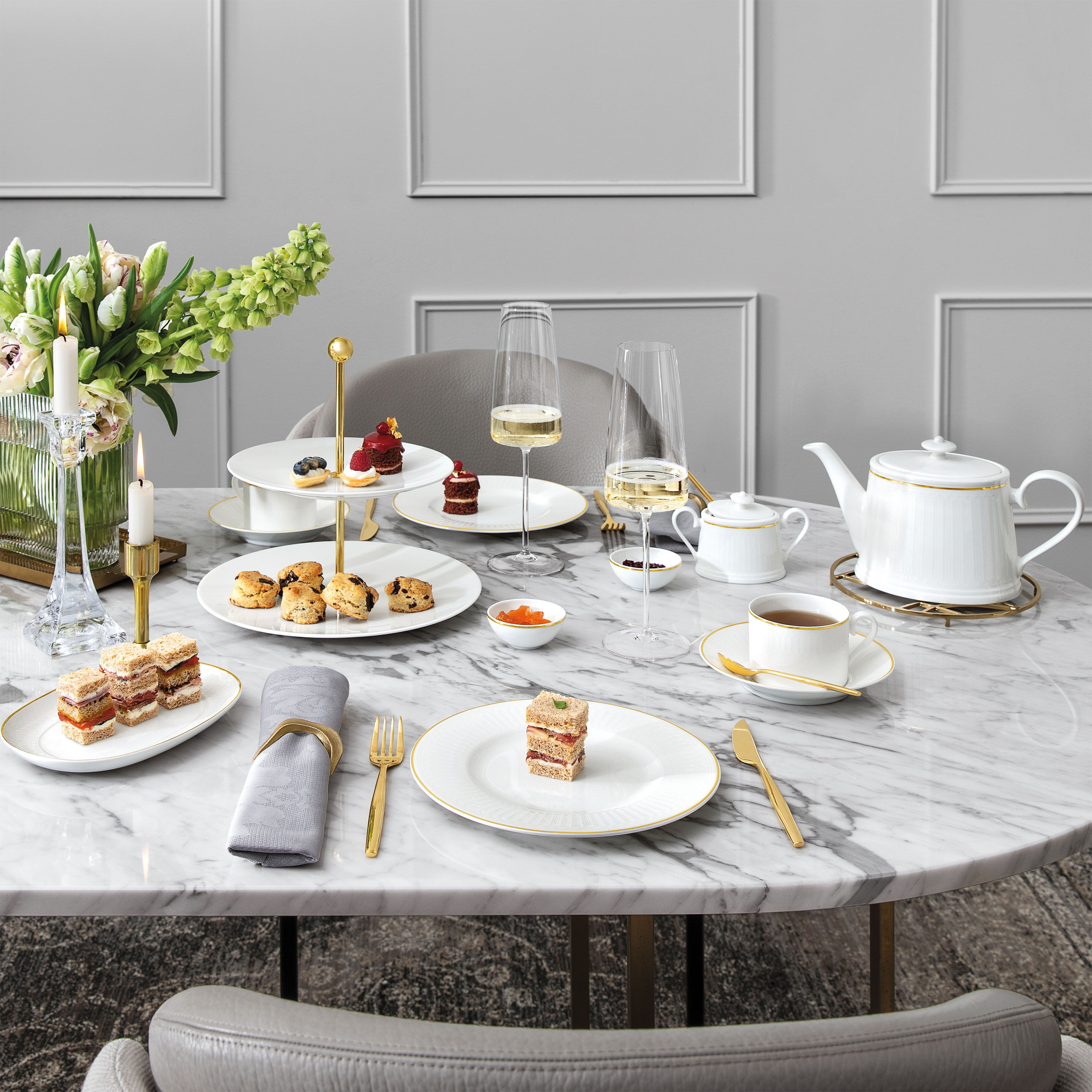 Chateau Septfontaines Appetizer and dessert plate White, 8.9'', Premium Bone Porcelain