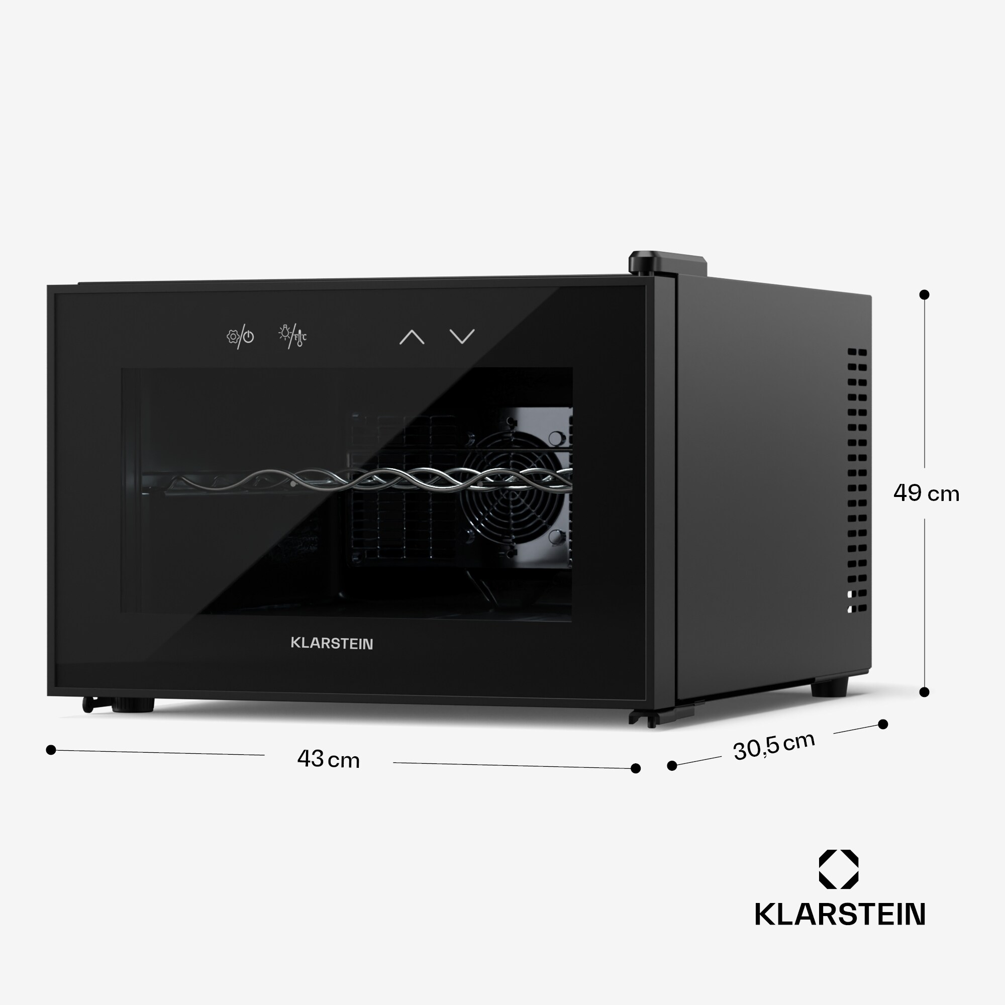 Shiraz 8 Uno Weinkühlschrank 8 Flaschen 8 - 18 °C Touch-Control Schwarz 8 Flaschen 1 Kühlzone