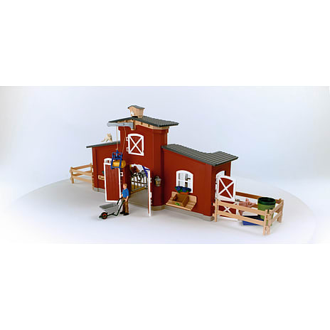 Schleich rød lade med tilbehør 42606