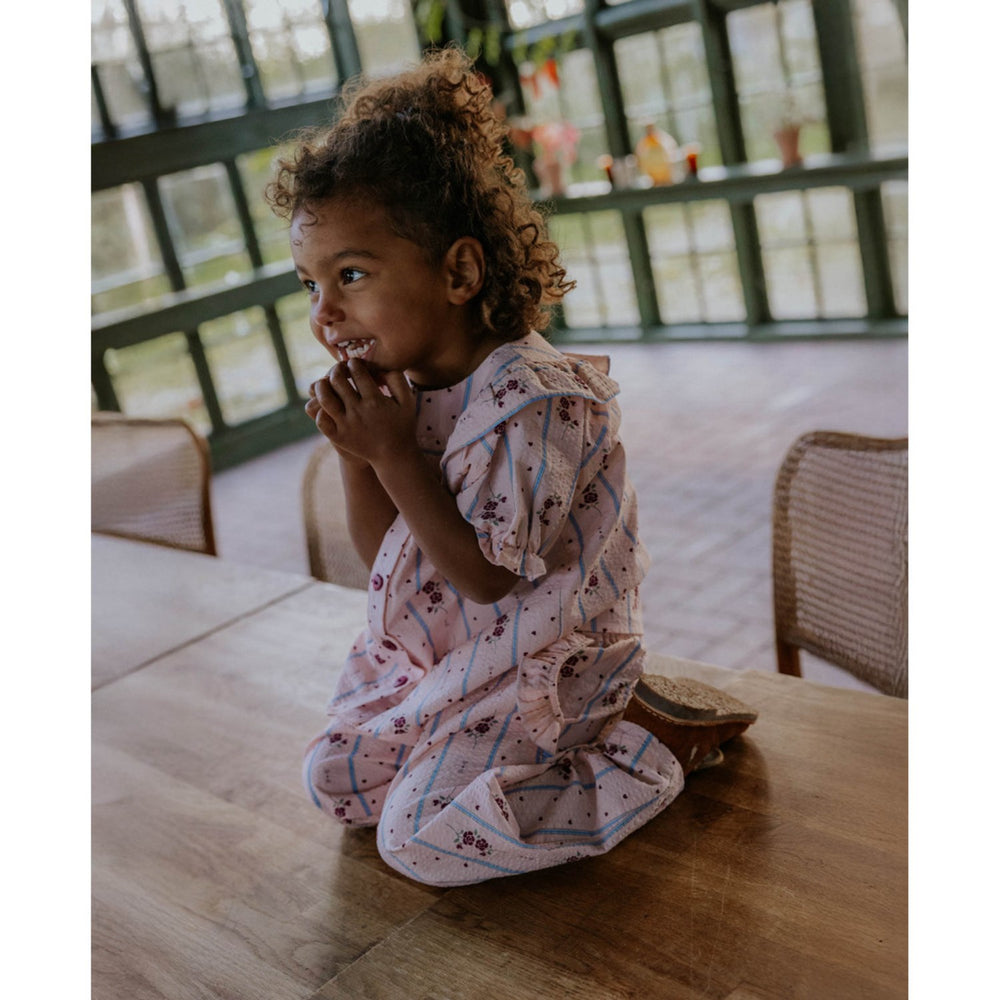 Køb Fliink Chalk Pink Aop Colombe Ruffle Bukser