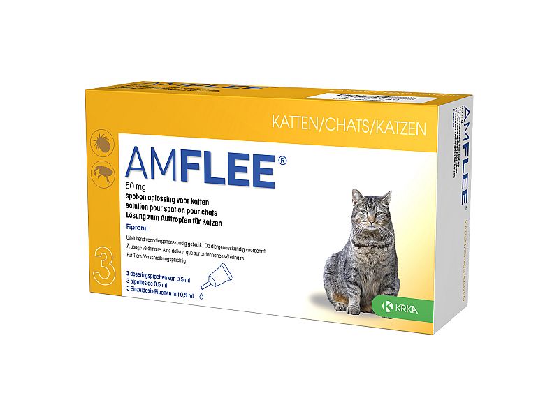 Amflee Spot On Kat 50mg 3 pipetten