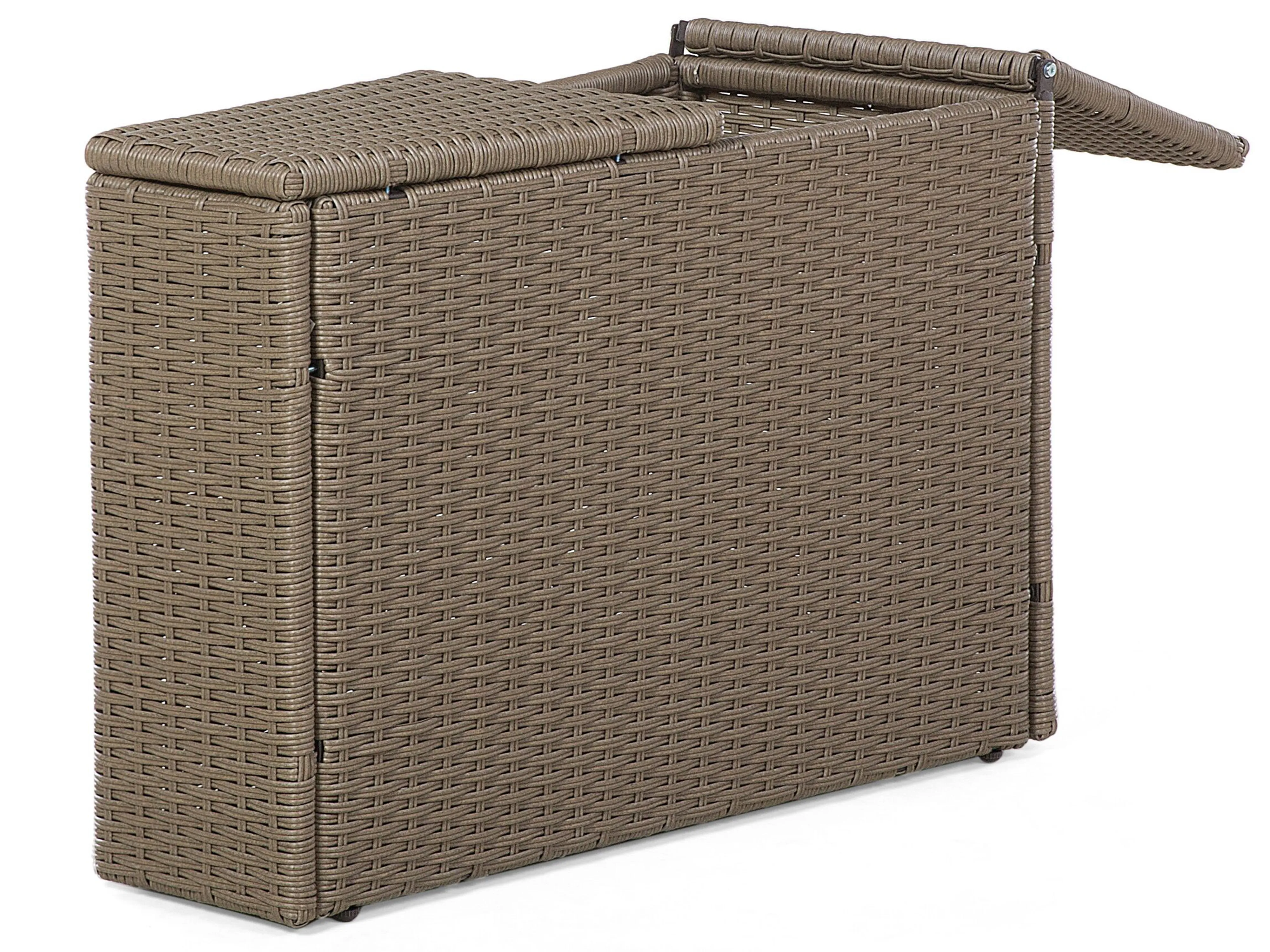 Loungeset met tafel 9-zits SEVERO PE rotan Bruin