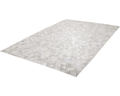 Leren tapijt Rocket 410 grijs zilver 120x170 cm (echt leer)