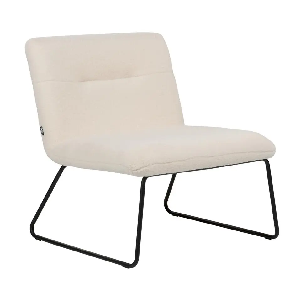 COTULLA - Fauteuil - Wit - Bouclé