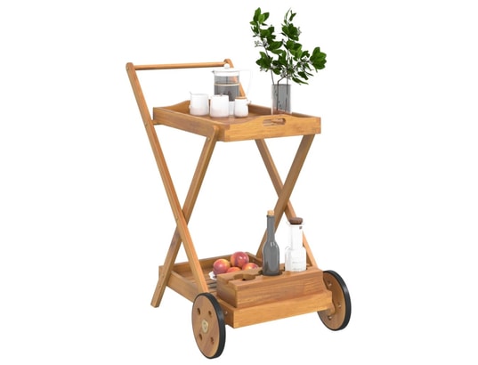 VIDAXL - Chariot à thé 54x87x90 cm bois massif d'acacia