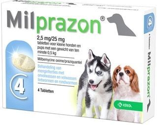 Milprazon Hond/Pup Klein 2 tabletten