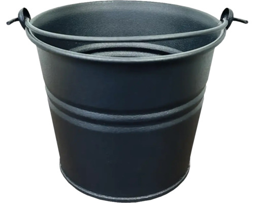 Metalen bloempot 13,5 x 13,5 x 10 cm zwart