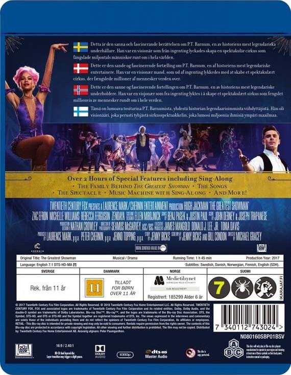 The Greatest Showman - Blu-Ray
