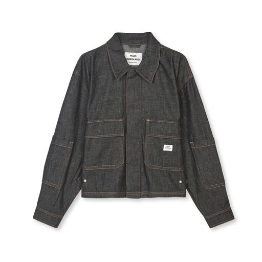 Mads Nørgaard Soft Denim Soleil Jakke, Black Melange, 36-38