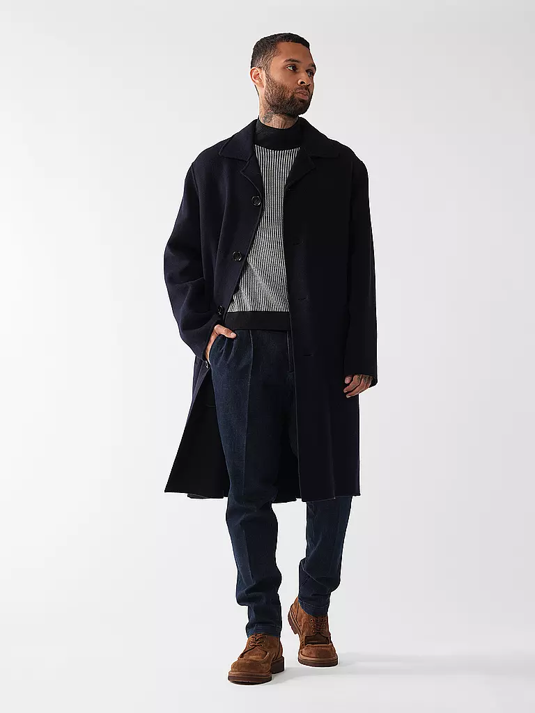 AMI PARIS Wollmantel dunkelblau