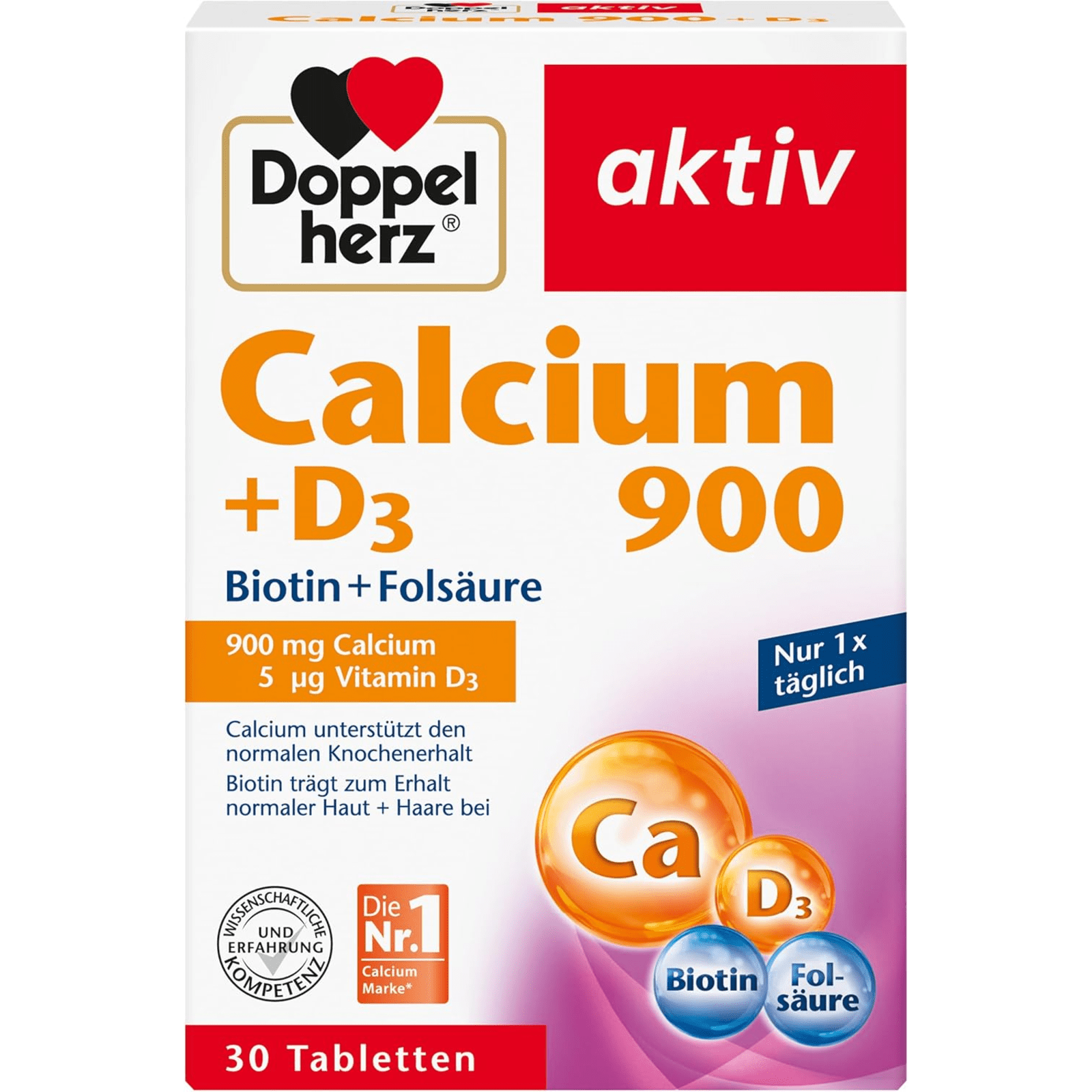Calcium 900 + D3 + Biotin (30 Tabletten)