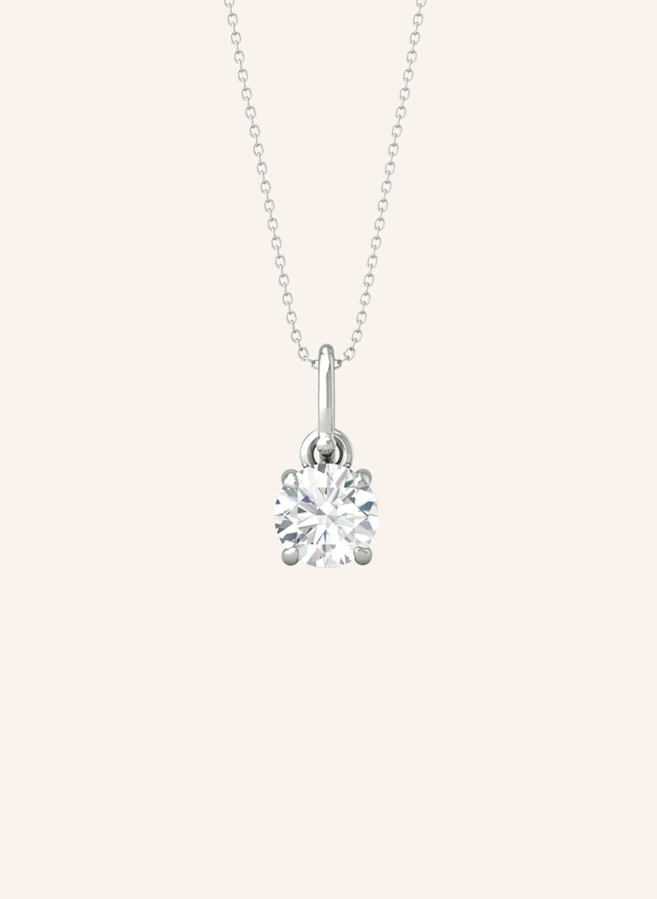 VEYNOU Halskette ELLA aus 14 Karat Weißgold und 0,20ct. lab-grown Diamanten