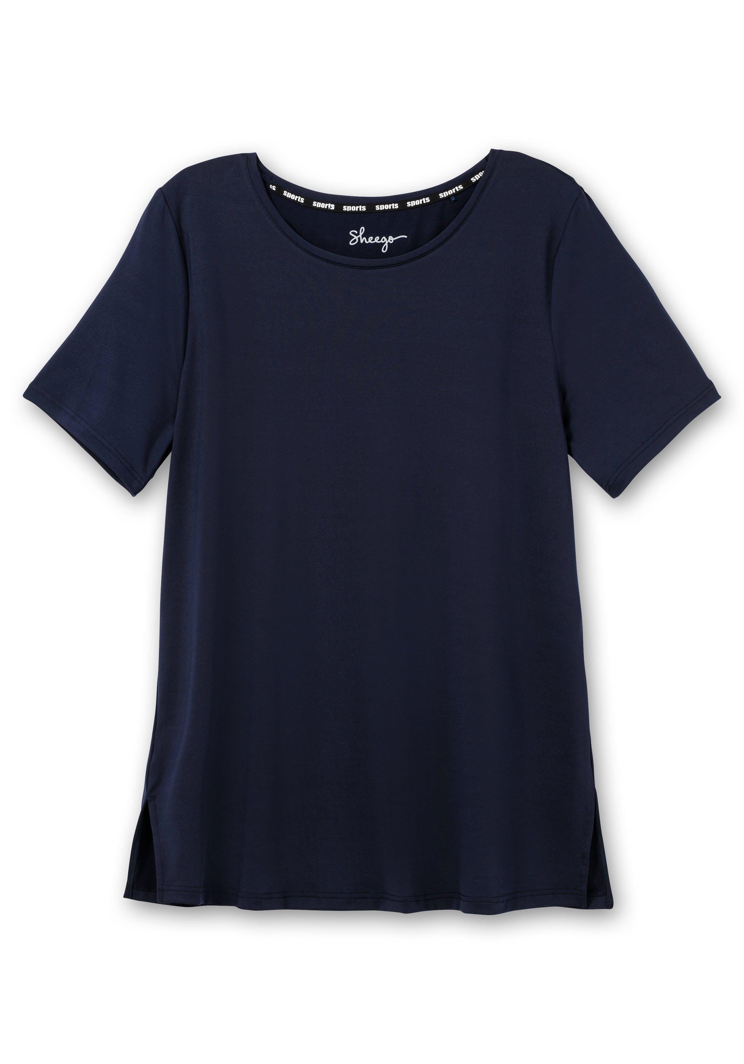 Langes Funktionsshirt mit seitlichen Schlitzen