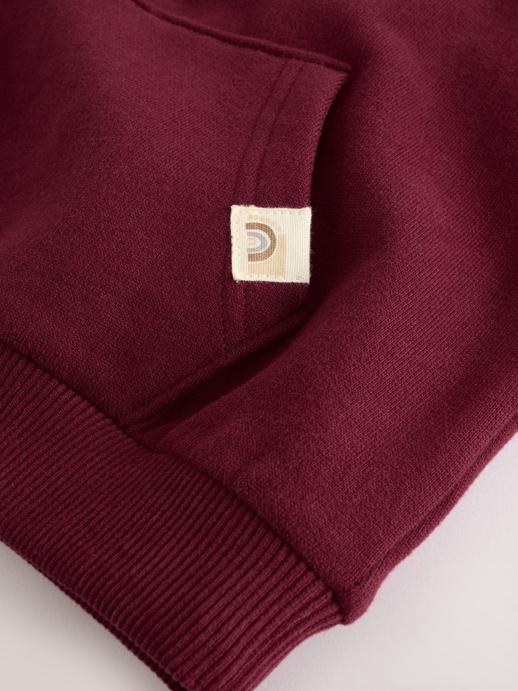 Bordeauxrood - Sweatshirt met kwartrits (3mnd -7jr)