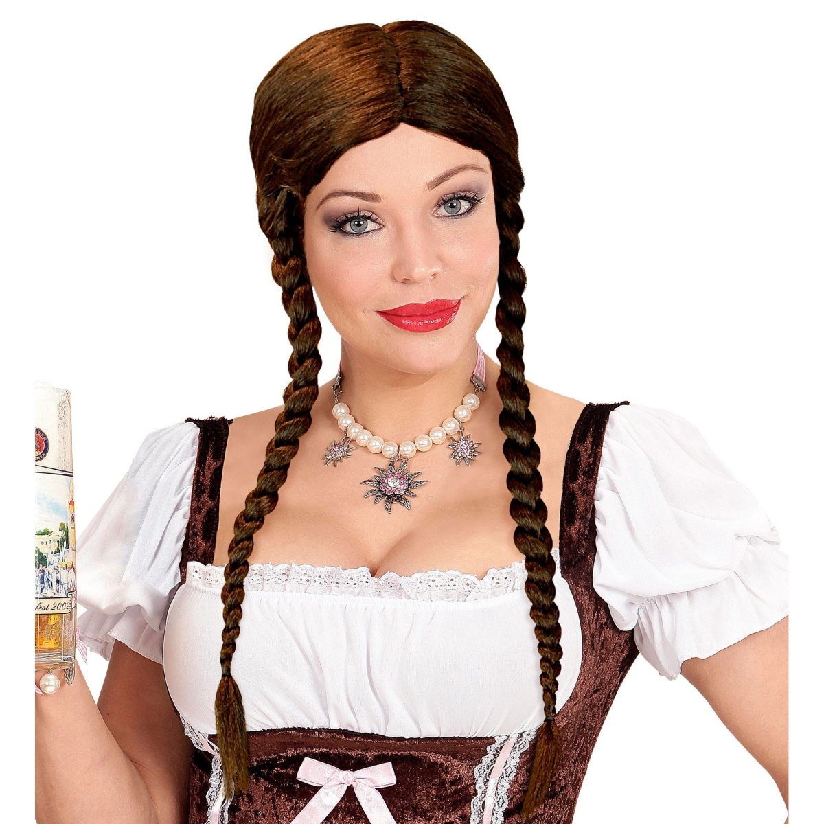 Oktoberfest Pruik Bruin Greta