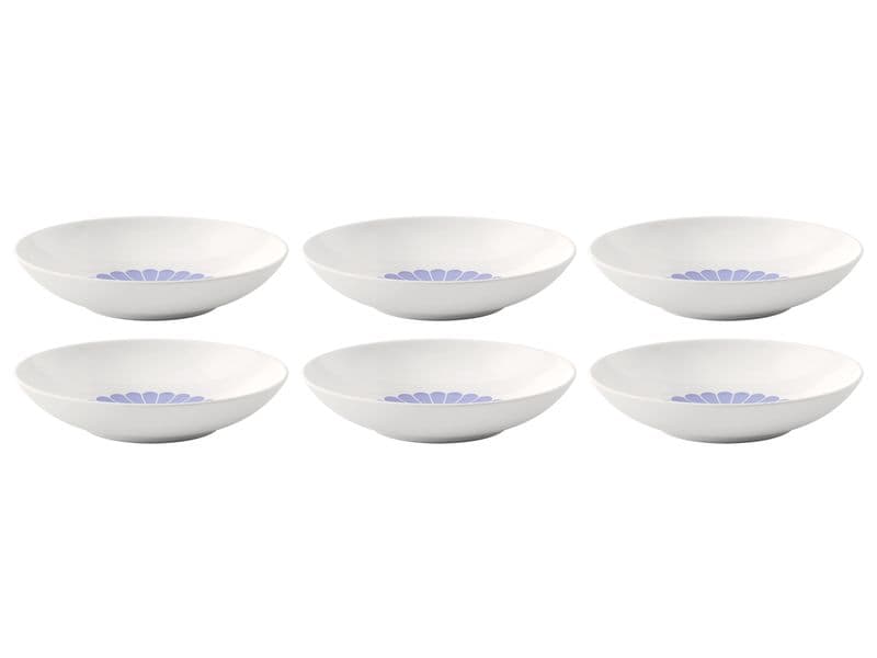 Villeroy & Boch Dessert-Schale Fleur 6 Stück, Blau Schale aus hochwertigem Porzellan