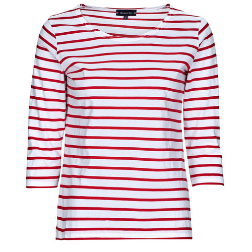 Armor Lux - MARINIERE ARMOR - Blanc / Rouge