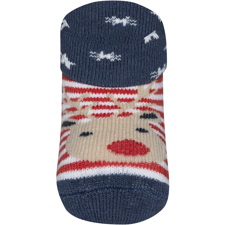 Ewers Babysocken 2er-Pack RentierWeihnachtsmann tinte