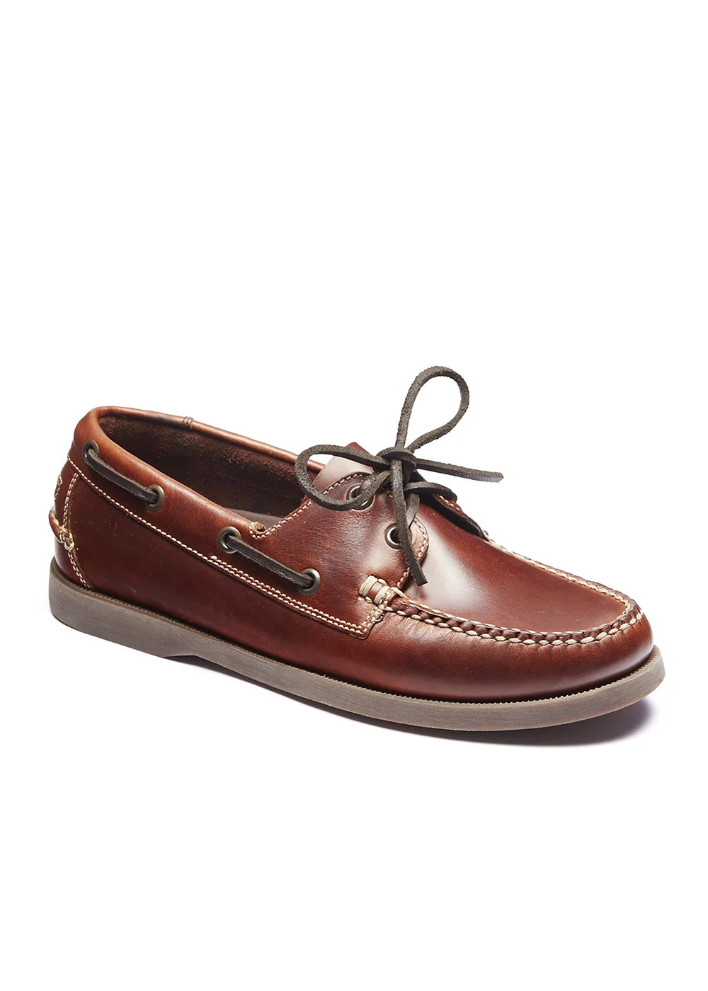 MOCASSIN BOAT SHOE CUIR MARRON