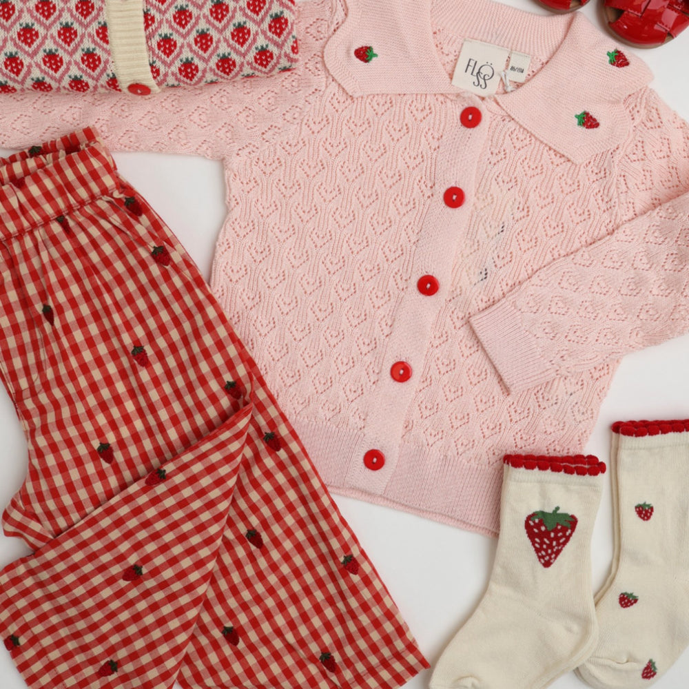 Køb Flöss Light Pink/Red Isabel Cardigan