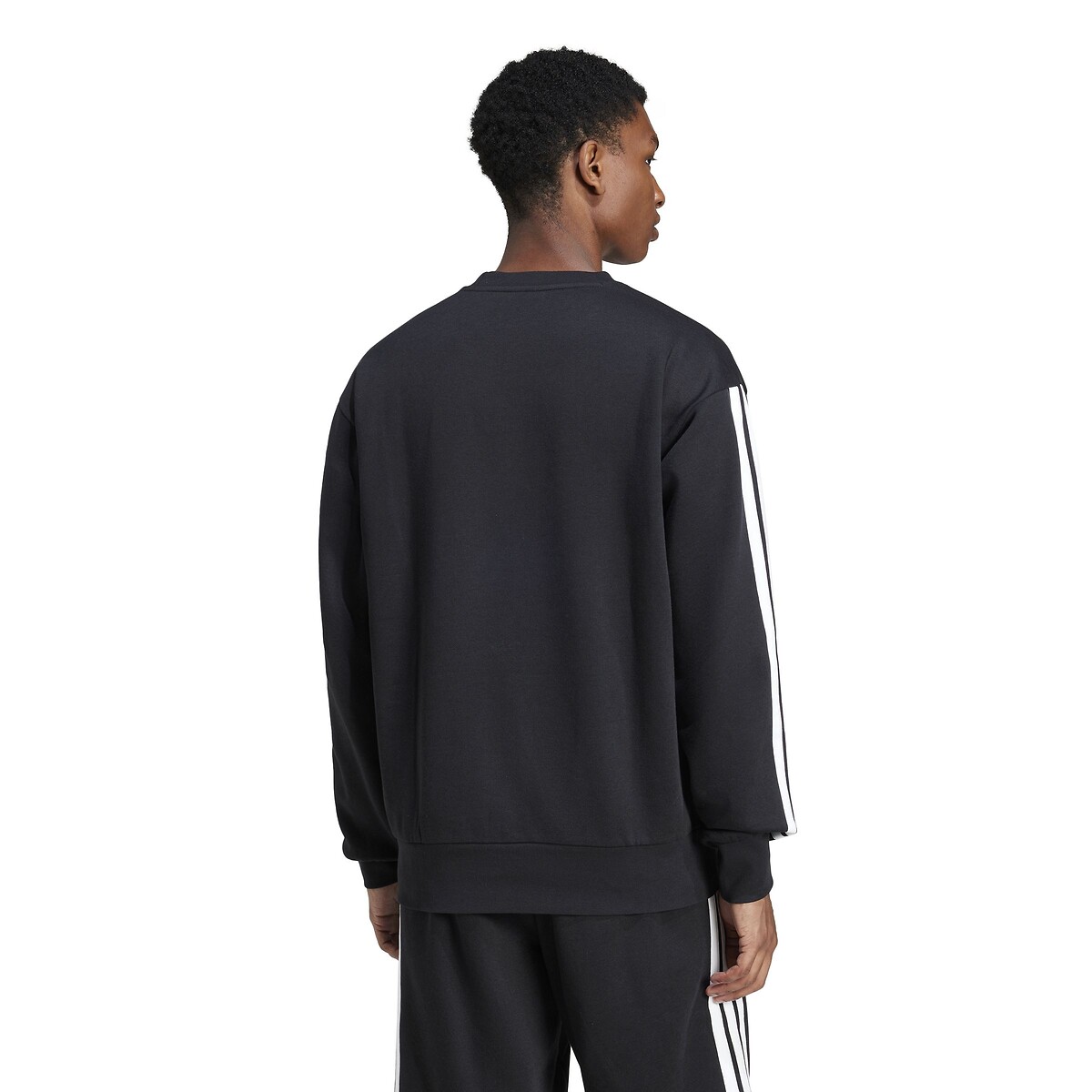 ADIDAS ROUPAS ESPORTIVAS<br>Suéter plano com gola redonda e as três listras essenciais