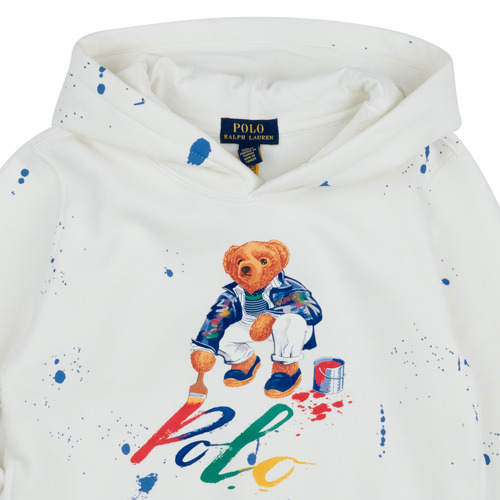Polo Ralph Lauren - BEAR PO HOOD-KNIT SHIRTS-SWEATSHIRT Blanco / Multicolor