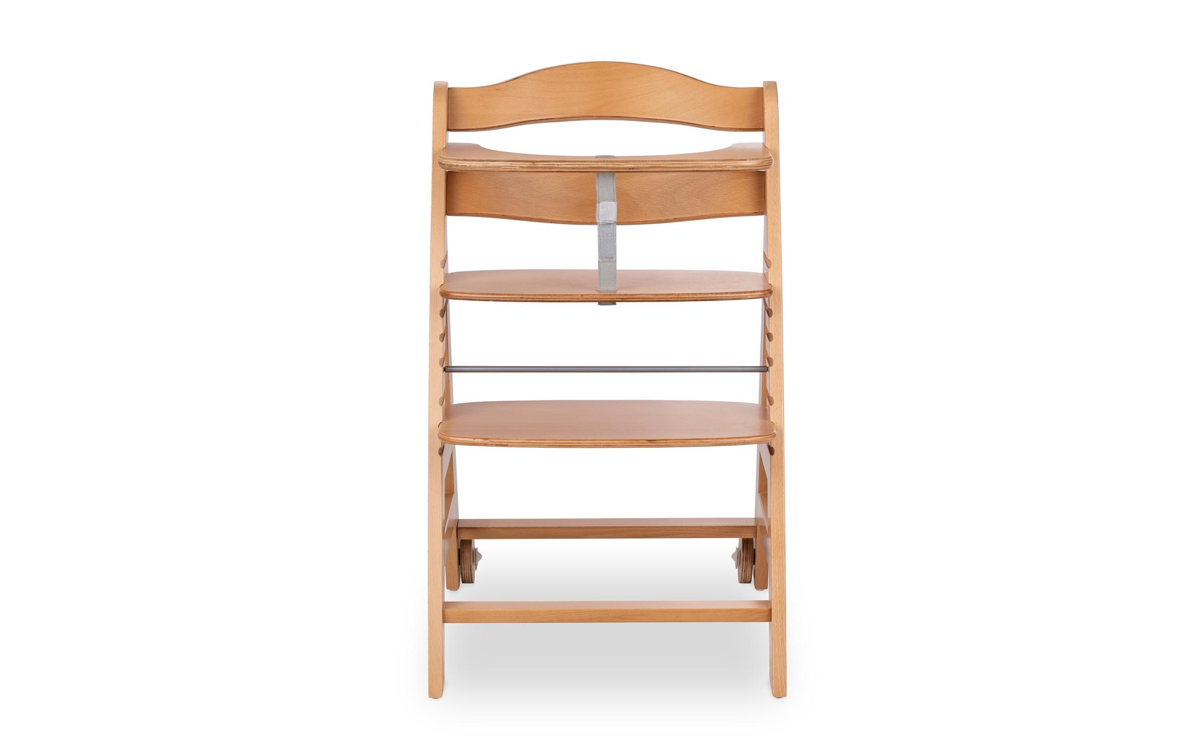 Treppenhochstuhl Beta+ Natural<br>Kippsicheres und mitwachsendes Holzhochstuhlset