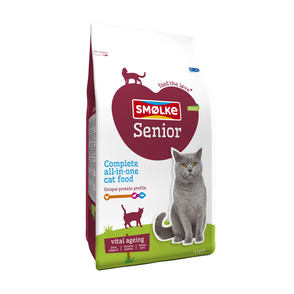 Smolke Kattenvoer Senior Kip4 kg
