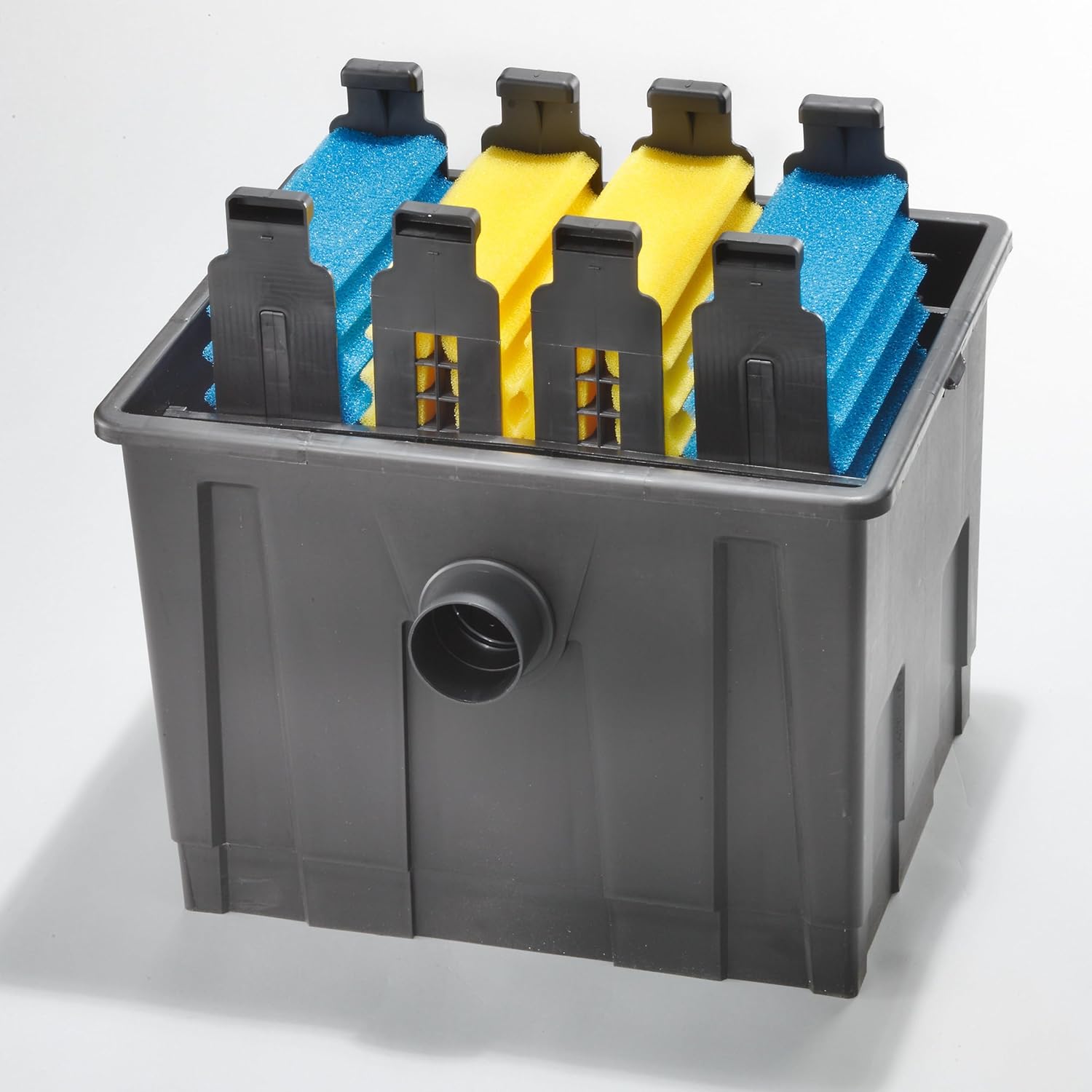 esotec BioFilter ES350 Teichfilter Box, 4 Stufen Filtersystem, Filtermaterial inklusive, bis 12000l Wasservolumen, Bio-Filterbälle Durchlauffilter, Außenfilter Filteranlage 8000 l/h, 101090