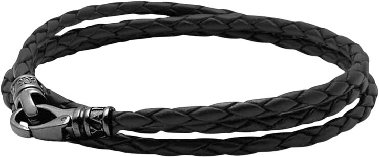 Nialaya Men's Beaded Bracelet with Red, White and Gold Plated Disc Beads Black