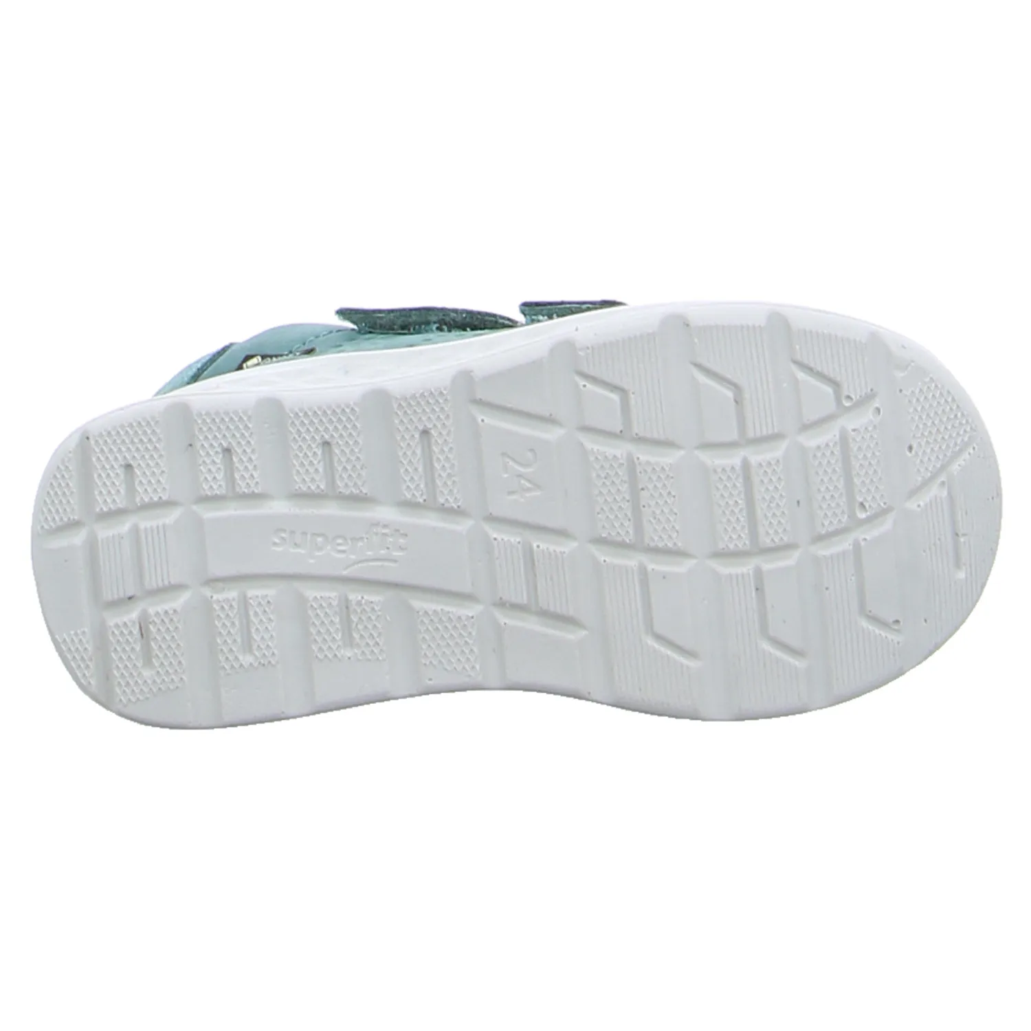 SUPERFIT Lauflernschuh Grün Leder  Unisex Lernlaufschuh