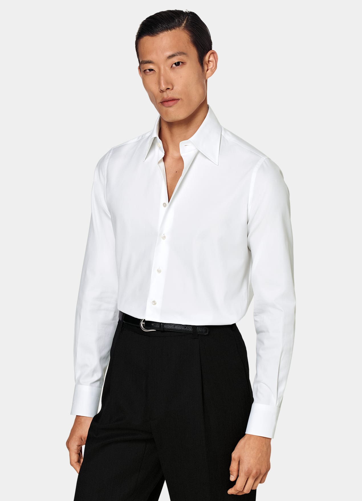 Chemise coupe Tailored à col classique large blanche