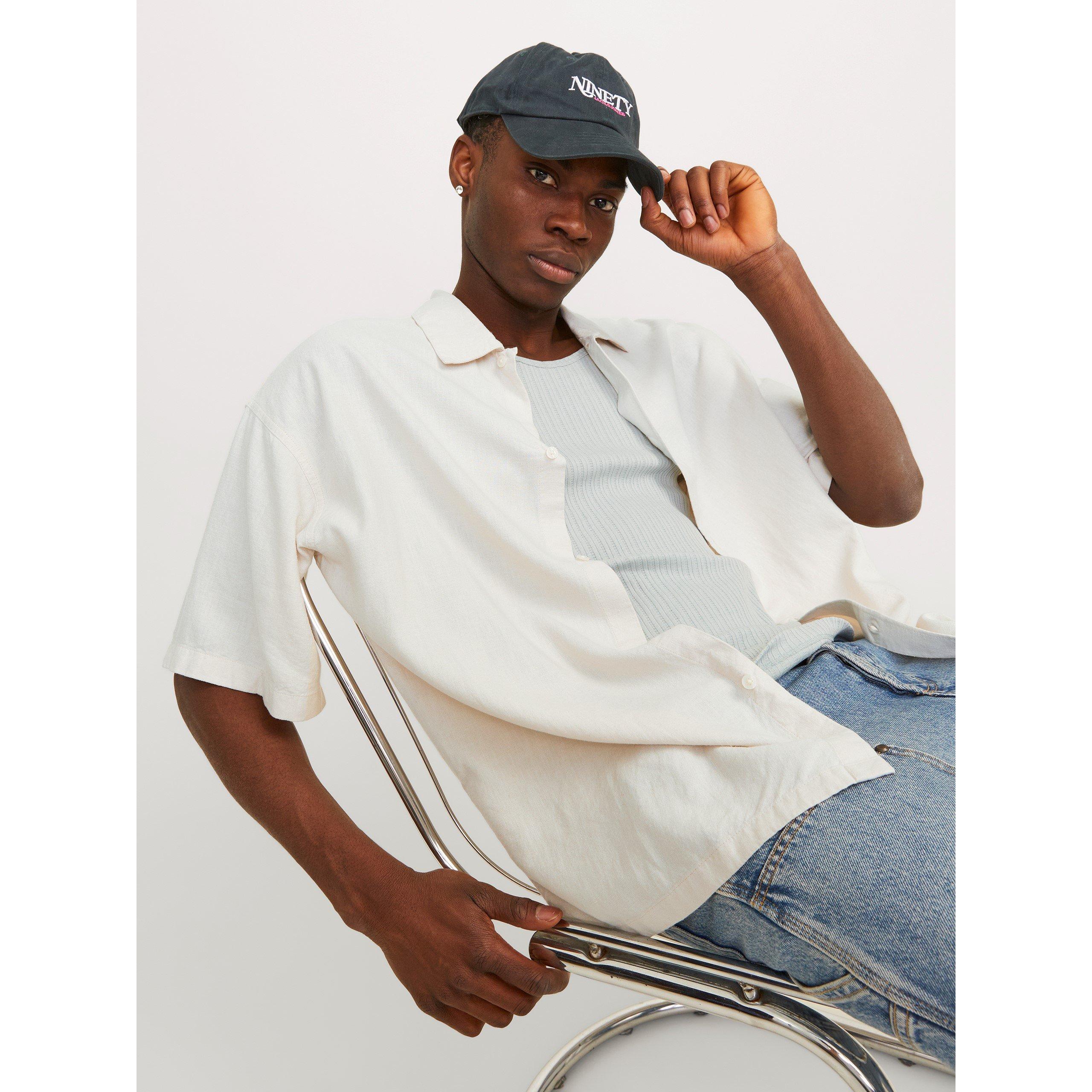 Jack and Jones Faro Linen Oversized Short Sleeve Shirt