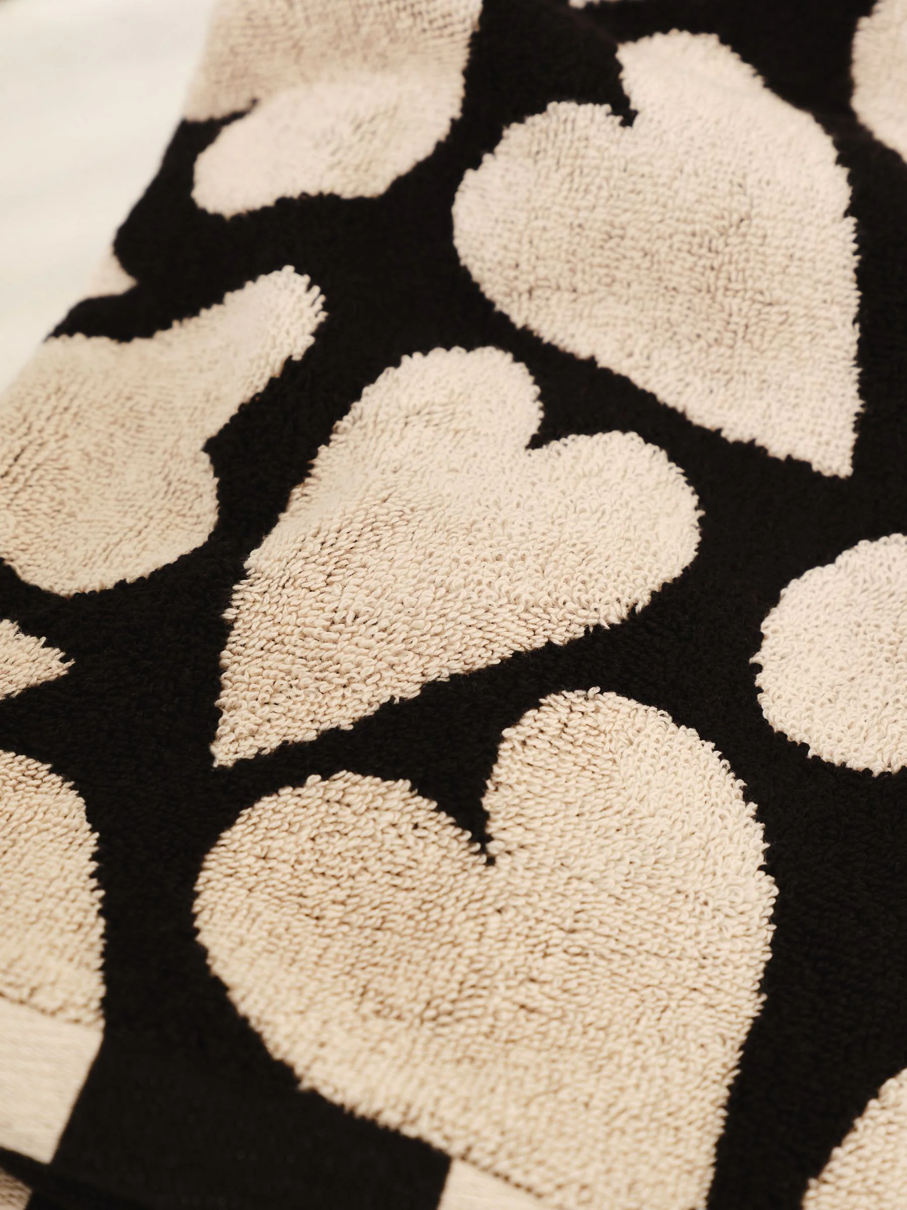 Heart Print 100% Cotton Towel