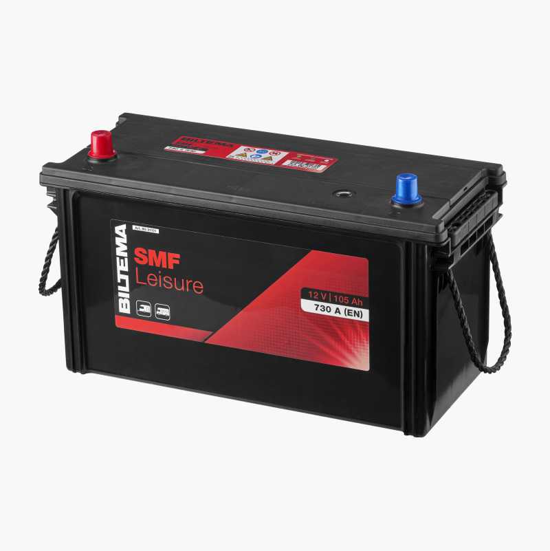 Fritidsbatteri sølv, 12 V, 105 Ah