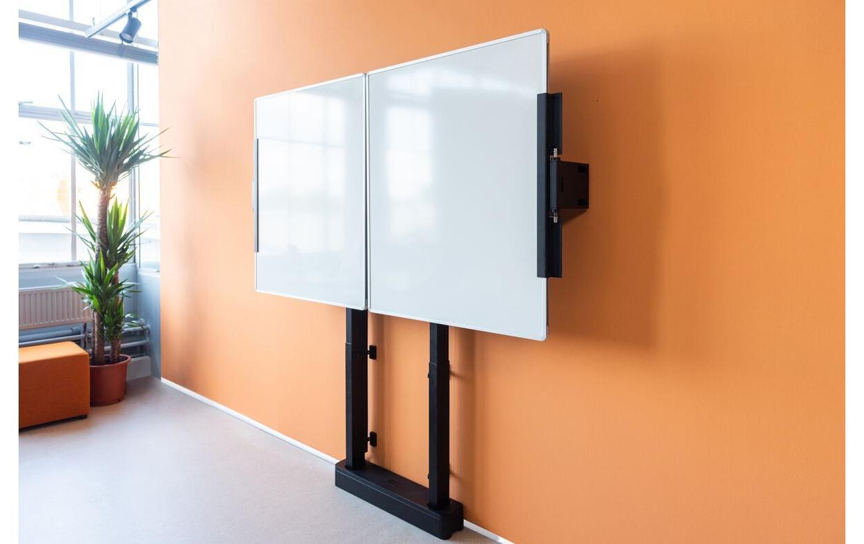 Erweiterung Rise A228 Weiss<br>86 Zoll Whiteboard-Set für RISE motorisierten Display-Lift-Trolley oder Standfuss