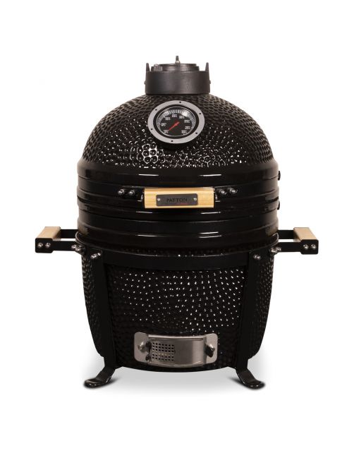 Patton Premium Kamado 15 Table Black - Grill - Barbecue - Ø 34 cm Zwart