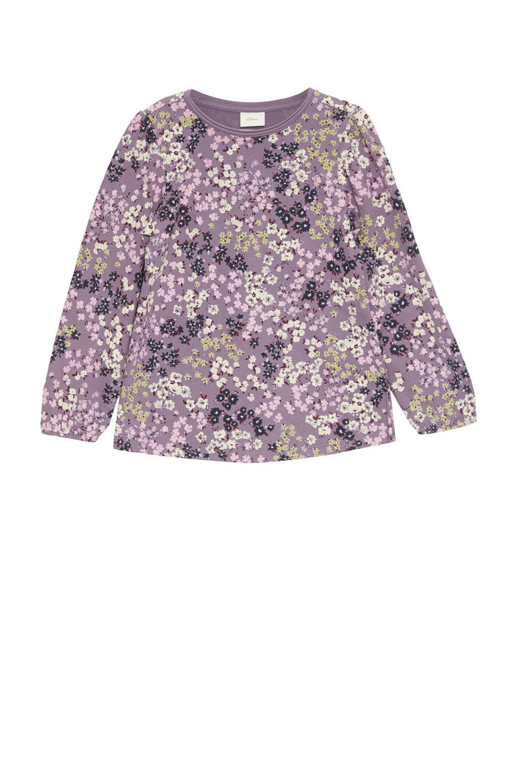 s.Oliver gebloemde longsleeve paars
