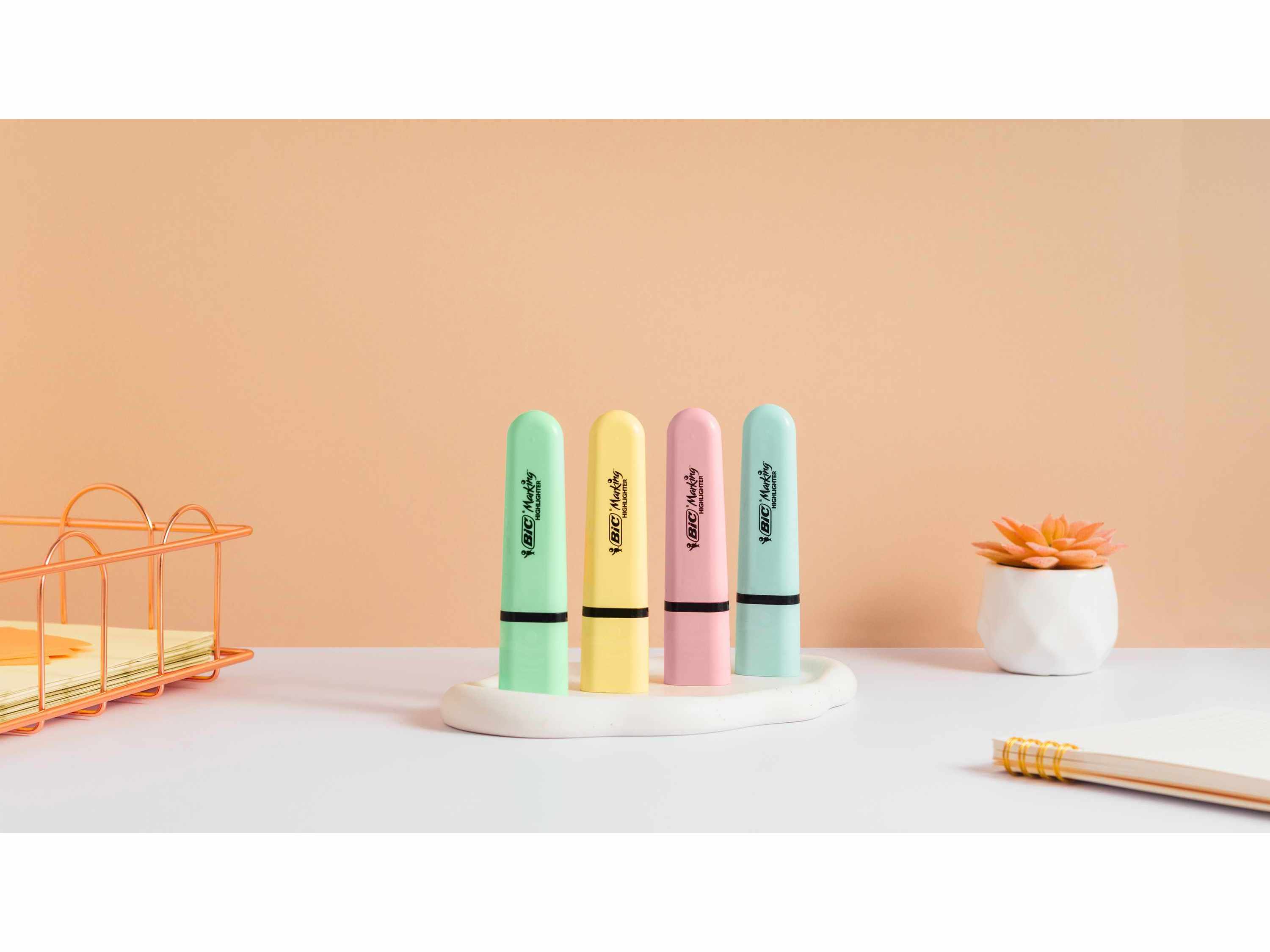 SUBLINHADORES BIC PASTEL CORES SORTIDAS 4 UNIDADES