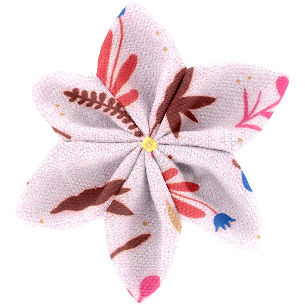 Barrette Fleur Étoile 4 Herbier Rose