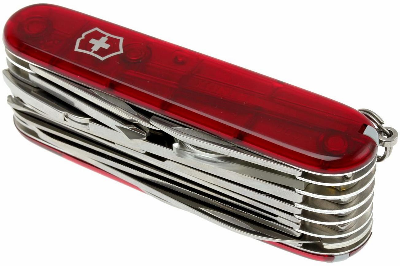 Victorinox SwissChamp transparant rood 1.6795.T Zwitsers zakmes
